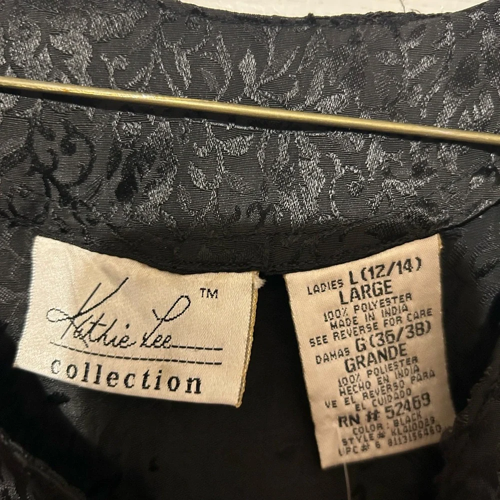 Kathie Lee Collection Black Floral Blouse - Picture 3 of 4